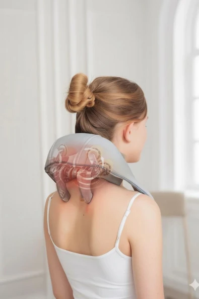 Torima VNB-01 Titreşimli Omuz ve Boyun Masaj Aleti  Isıtıcılı 3D Yoğun Masaj Başlığı - 6