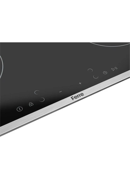 MS263 Siyah Vitroseramik Elektrikli Ocak 60 Cm, Çift Halkalı (Dual) Pişirme Gözlü - Resim 3