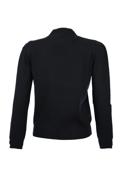 On Minimalist Uzun Kol Yüksek Yaka Kadın Kazak - Crop Kesim - 10