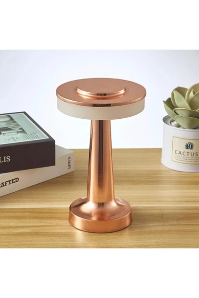 Şarjlı Dokunmatik LED Masa Lambası Metal Taşınabilir Gece Işığı Ev, Kafe, Restoran için - 2