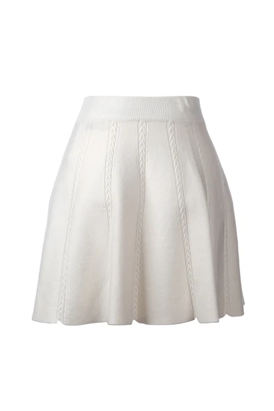 On Kendinden Desenli Mini Triko Etek On - Resim 10