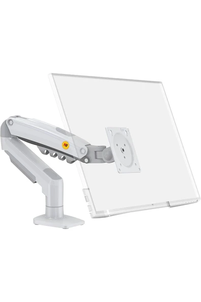 North Bayou NB F80-XE Beyaz Tek Kol Amortisörlü Monitör Tutucu – 17"-30" Ekran