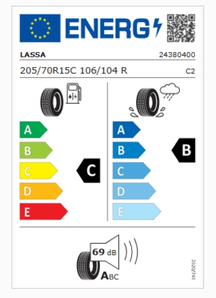 Lassa Transway 3 205/70R15C 106/104R Hafif Ticari Yaz Lastiği (Üretim Yılı: 2025) ürün görseli