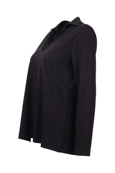 Polo Yaka Basic Bluz On - Resim 5