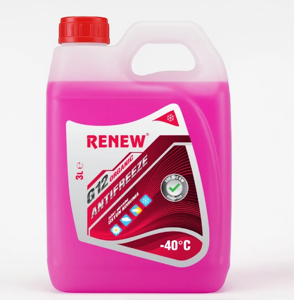 Renew G12 Organik Kırmızı Antifriz -40 Derece 3 Litre ürün görseli