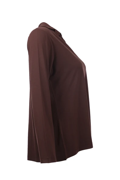 Polo Yaka Basic Bluz On - Resim 9