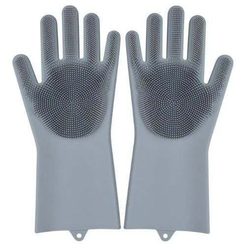 Sihirli Isıya Dayanıklı Silikon Çok Amaçlı Bulaşık Eldiven Fırçası Magic Gloves - 4