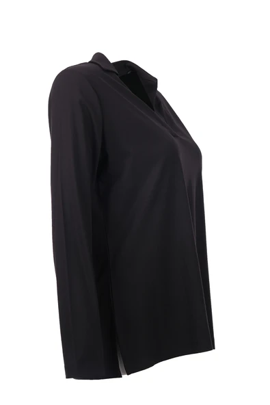 Polo Yaka Basic Bluz On - Resim 7