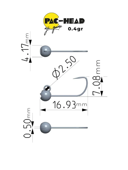 Fujin Pac-Head 10no Aji Game Jighead - Resim 2