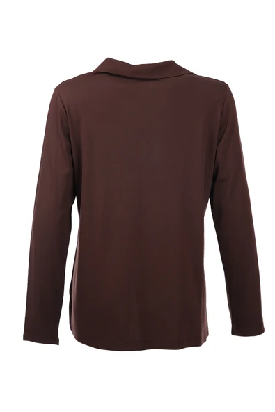 Polo Yaka Basic Bluz On - Resim 12