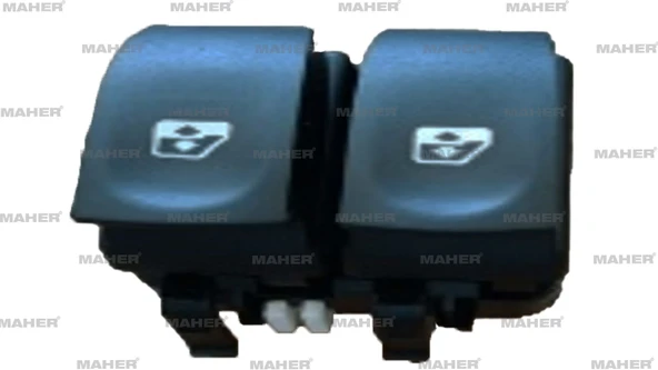 DÜĞME CAM AÇMA CLİO 3 / MODUS / SYMBOL (ÇİFTLİ) SOL 8200214943 - Resim 2