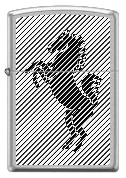 Zippo 205-106287 Black Horse With Background Çakmak Z1-1 - Resim 4