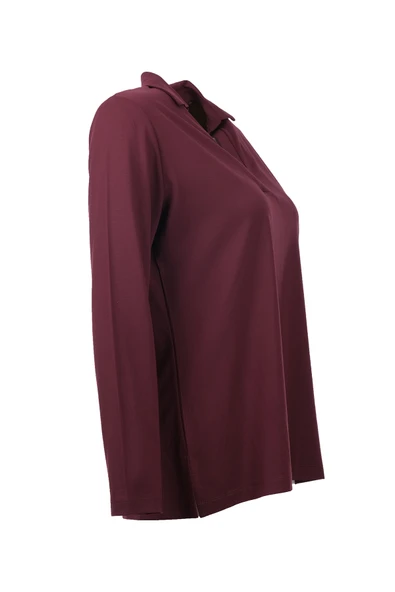 Polo Yaka Basic Bluz On - Resim 8