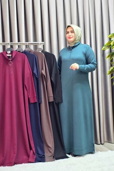 Kadın Giyim Kristal Fermuarlı Elbise - Resim 3