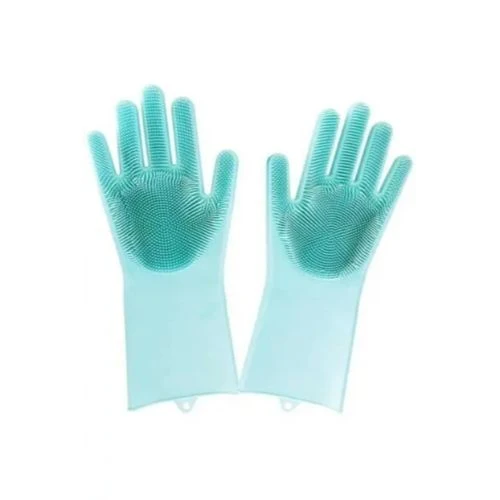 Sihirli Isıya Dayanıklı Silikon Çok Amaçlı Bulaşık Eldiven Fırçası Magic Gloves - 3