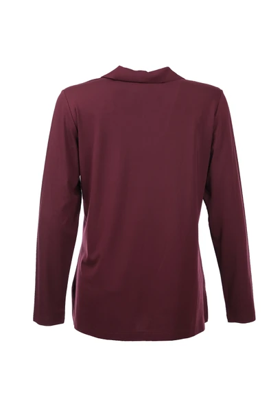 Polo Yaka Basic Bluz On - Resim 11