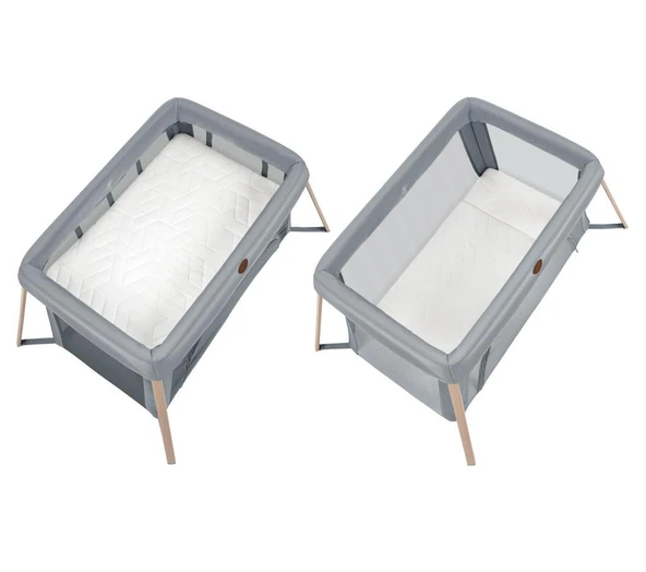 Maxi-Cosi Calao Light 2 'si Bir Arada Anne Yanı Beşik ve Taşınabilir Çift Katlı Park Yatak Beyond Grey Eco - Resim 8