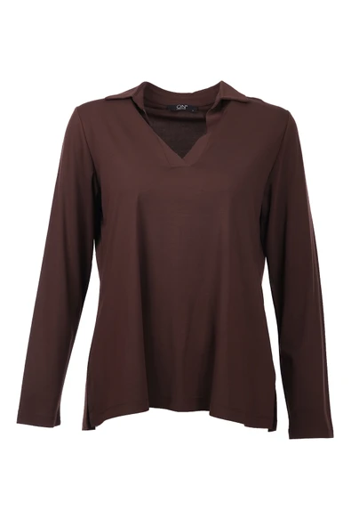 Polo Yaka Basic Bluz On - Resim 4