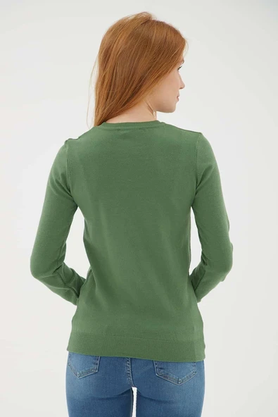 FASHION FRIENDS KADIN BİSİKLET YAKA KAZAK 25K0777K1 - Resim 9