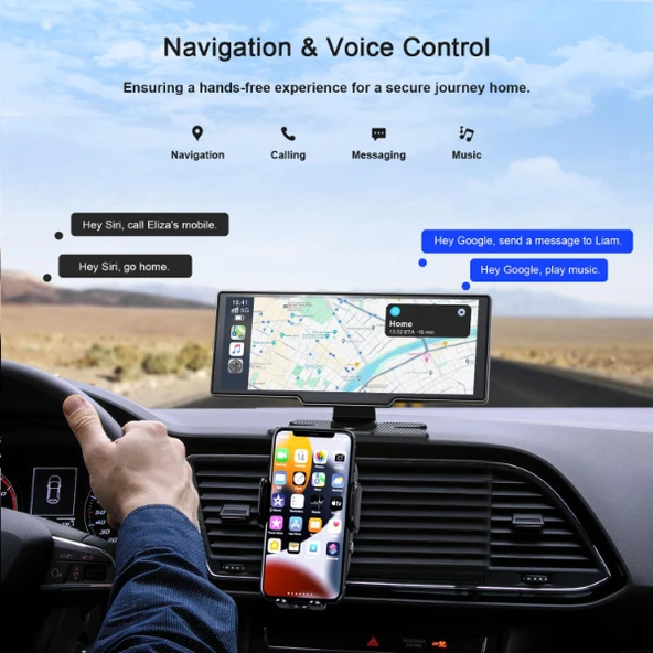 Çift Lens Kameralı Apple Ve Android CarPlay - 3