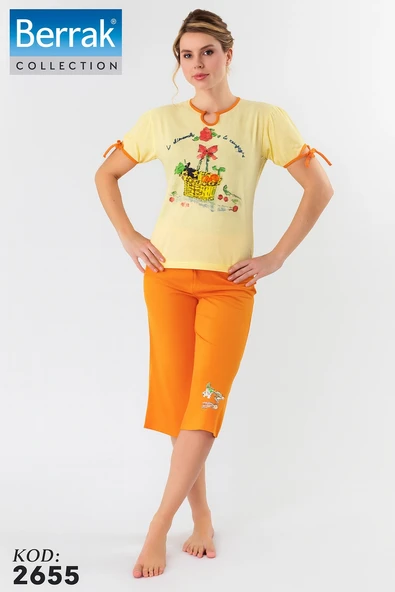Berrak Kadın Kapri Pijama Takımı 2655 - Resim 2