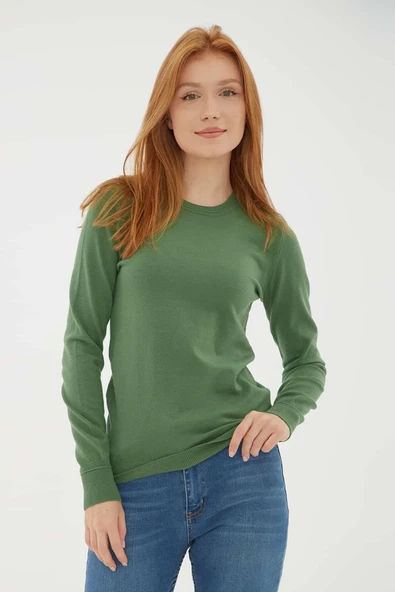 FASHION FRIENDS KADIN BİSİKLET YAKA KAZAK 25K0777K1 - Resim 6