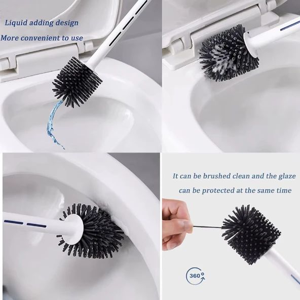 Deterjan Hazneli Silikon Tuvalet Fırçası - 2