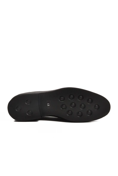 Fosco Siyah Hakiki Deri Bağcıklı Erkek Klasik Ayakkabı 3255 M - 5