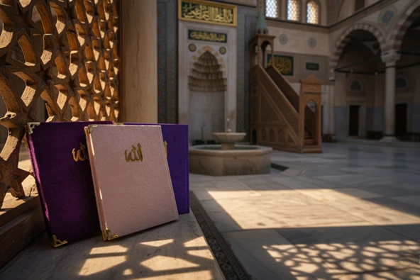 Kadife Kapaklı 3 Adet Yasini Şerif ve Dualar Seti (12,5x16,5cm) S3 - 3