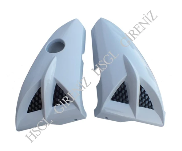 HSGL Motosiklet Depo Yan Pandizot (Bıyık) Beyaz  YBR – CG Uyumlu Şık ve Dayanıklı Yan Koruma Kaplaması