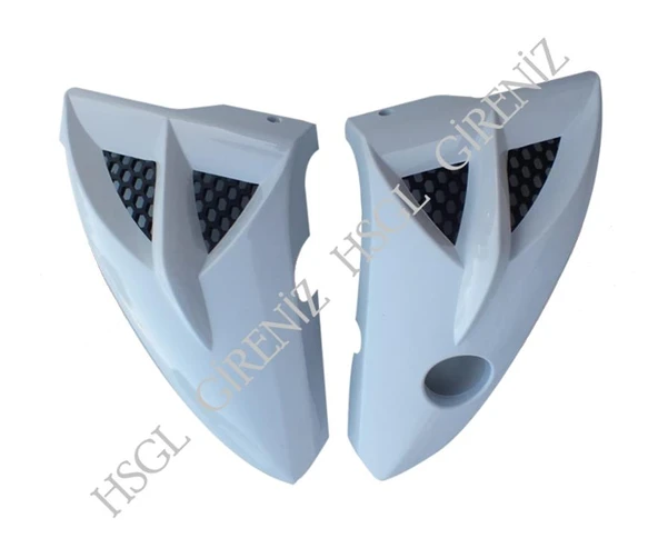 HSGL Motosiklet Depo Yan Pandizot (Bıyık) Beyaz  YBR – CG Uyumlu Şık ve Dayanıklı Yan Koruma Kaplaması - 4