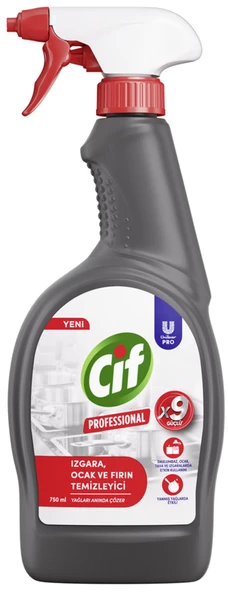 Cif Professional Fırın Ocak Izgara Temizleyici Sprey 750 ml KOLİ (12 ADET)