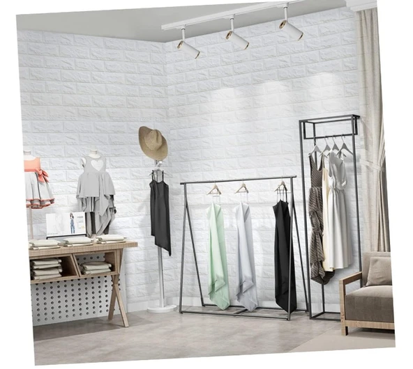 3D Tuğla Desenli Kendinden Yapışkanlı Duvar Paneli 58x38 cm - 5