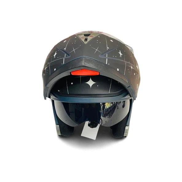 JK20 Çene Açılır Güneş Vizörlü Motosiklet Kaskı XL Beden Baş Çevresi: 61-62CM - Resim 3