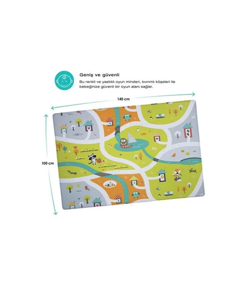 bblüv Mülti Oyun Halısı 140x100 Cm Şehir - 2