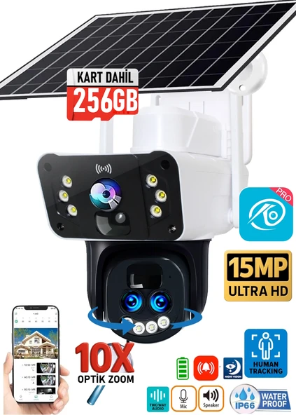O-Kam 3950 256GB 15MP 10X Optik Zoom  UltraHD 4G Solar Akıllı Güvenlik Kamerası - 11