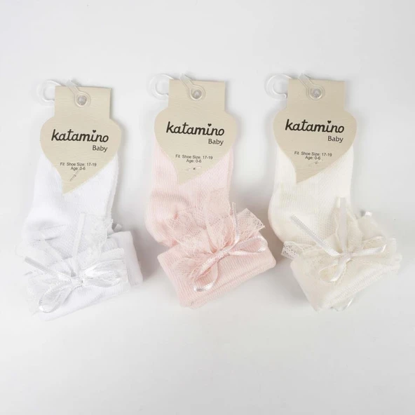 Katamino Anahid Aks Kız Bebek Soket Çorap K46310 Asorti - Resim 3