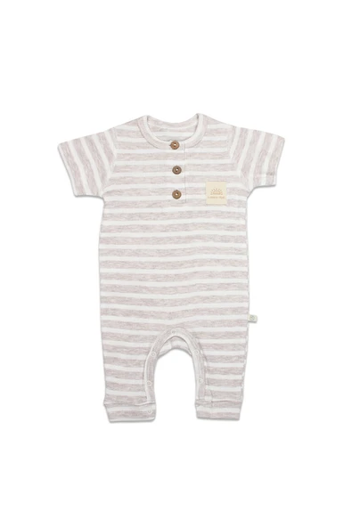 Bistyle Line Colors Yarım Kol Patiksiz Tulum 15126 Bej