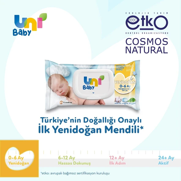 Uni Baby Yenidoğan Islak Havlu Mendil 3Lü 120 Yaprak - 3