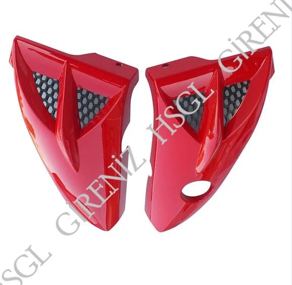 HSGL Motosiklet Depo Yan Pandizot (Bıyık) Kırmızı  YBR – CG Uyumlu Sportif ve Dayanıklı Yan Kaplama Seti - 4