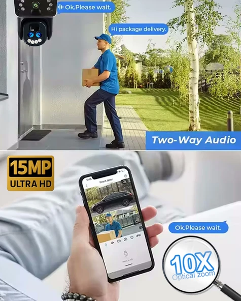 O-Kam 3950 256GB 15MP 10X Optik Zoom  UltraHD 4G Solar Akıllı Güvenlik Kamerası - 12