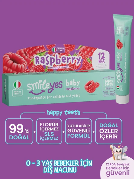 Smileyes Baby Diş Macunu 0-3 Yaş 30 ml Raspberry - 3