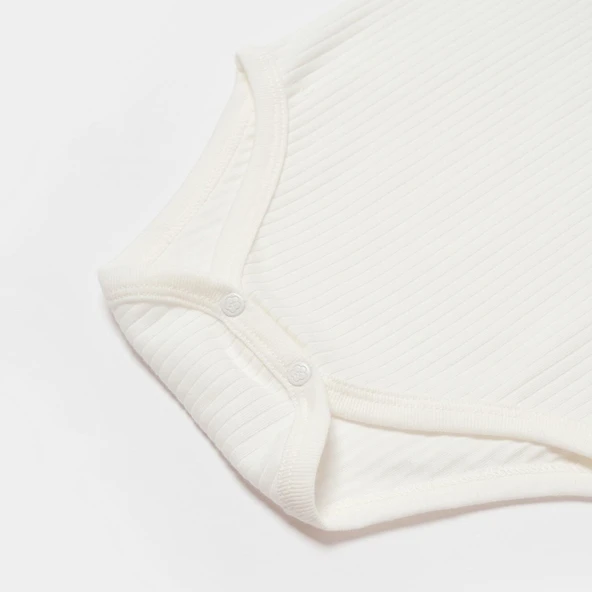 Bibaby Biorganic Koala Jungle Kısa Kol Bebek Body 56972 Gri - 4