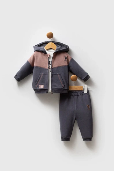 U.S. Polo Assn 3'lü Takım USB2561 Füme