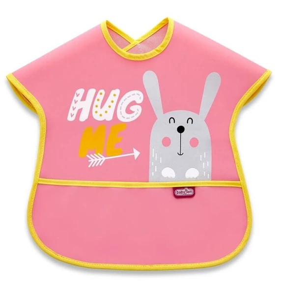 BabyJem Poli Muşamba Büyük Mama Önlüğü 029 Pembe