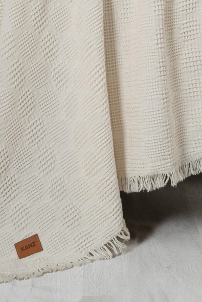 Kanz Bebek Waffle Müslin Nakışlı Pike Knz-021 Ponny - 3