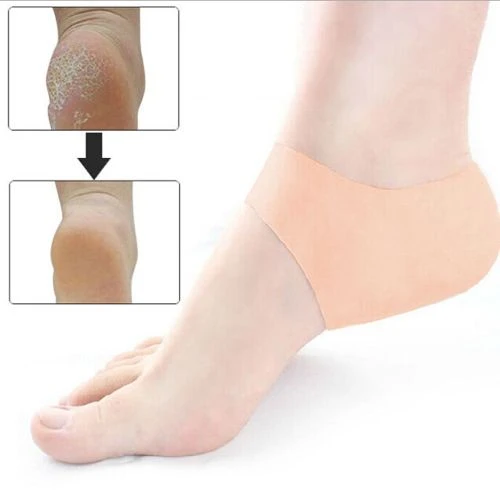 Silikon Topuk Çorabı Beyaz Renk - Resim 4