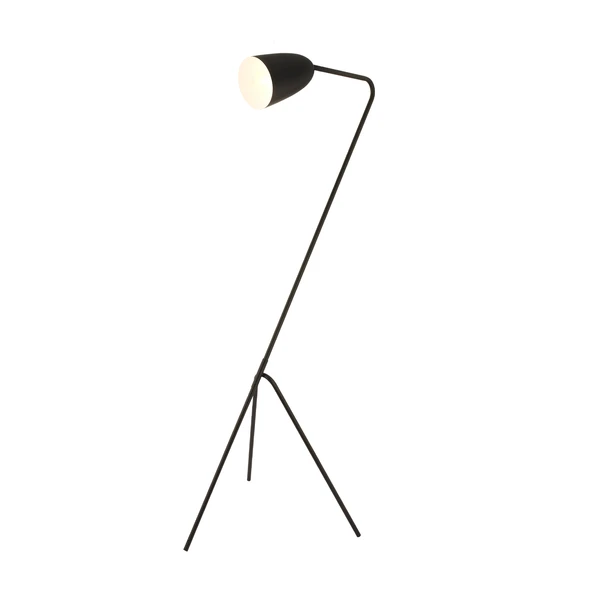 Apliqa Yaman Siyah Retro Başlıklı Modern Dekoratif Köşe Lambader ürün görseli