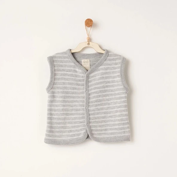 Andywawa AC26221 Casual Yelek Grey