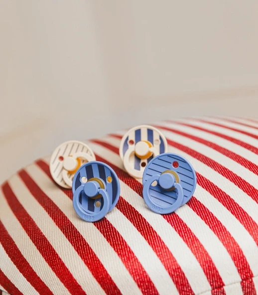 Bibs Studio Colour Pin Kauçuk Emzik 0-6 Ay Sky Blue - Resim 4